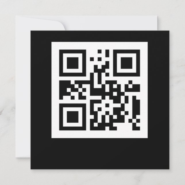 Funny Geek Human QR Code Barcode Code Scanner Einladung (Vorderseite)