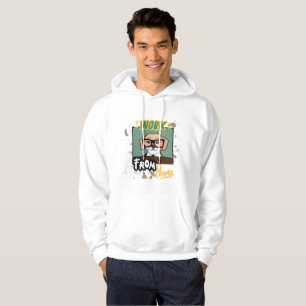 Funny Geeky Dog Arbeit von Zuhause Hoodie