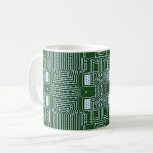 Funny Geeky Nerd Computer Circuit Board Muster Tasse