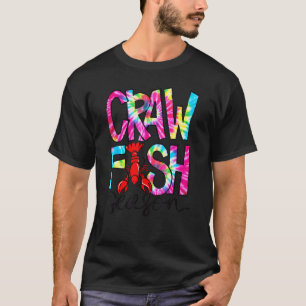 Funny Gefärbte Krawatte Crawfish Season Mardi Gras T-Shirt