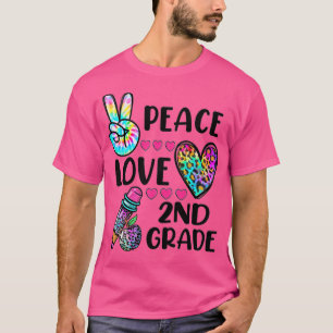 Funny Gefärbte Krawatte Peace Liebe 2. Klasse zurü T-Shirt