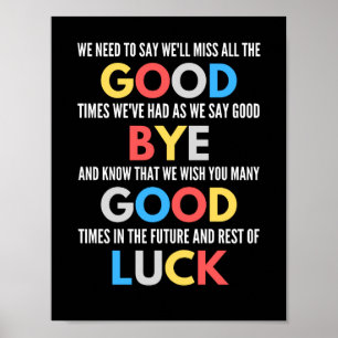 Funny geht weg Farewell Poster