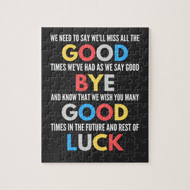 Funny geht weg Farewell Puzzle (Vertikal)