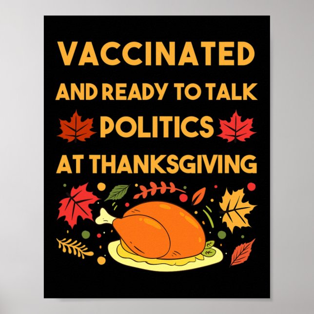 Funny geimpft und bereit, über Politik zu sprechen Poster (Vorne)