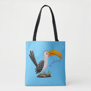 Funny Gelb Tannenvogel Safari Cartoon