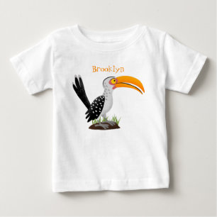 Funny Gelb Tannenvogel Safari Cartoon Baby T-shirt