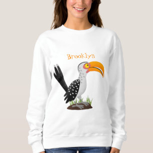Funny Gelb Tannenvogel Safari Cartoon Sweatshirt
