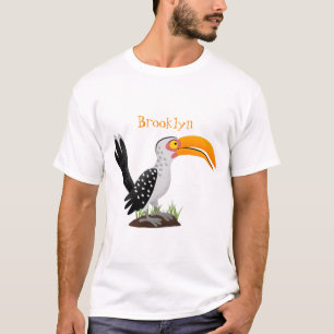 Funny Gelb Tannenvogel Safari Cartoon T-Shirt