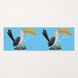 Funny Gelb Tannenvogel Safari Cartoon Yogamatte