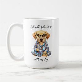 Funny Gelbe Labrador in Pajamas Kaffeezubereitung Kaffeetasse