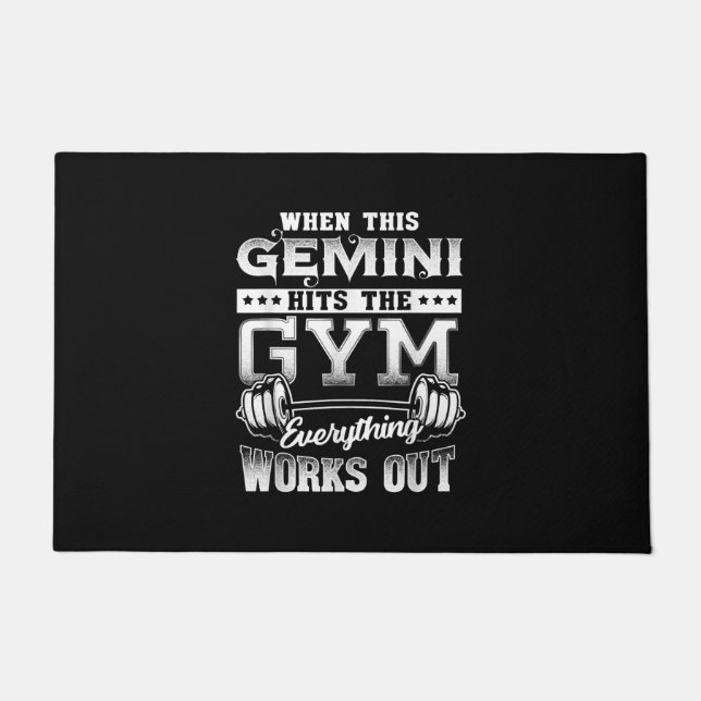 Funny Gemini Gym Workout Design Fußmatte (Vorderseite)