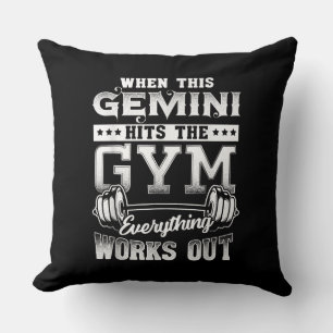 Funny Gemini Gym Workout Design Kissen