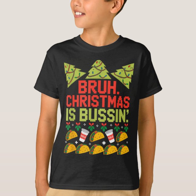 Funny Gen Alpha Gen Z Slang Funny Christmas Sweate T-Shirt (Vorderseite)