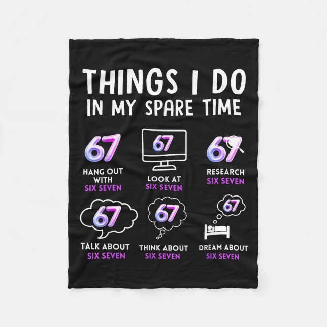 Funny Gen Alpha Lover Trend Fan Modern Youth Humor Fleecedecke (Vorderseite)