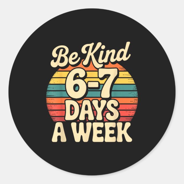 Funny Gen Alpha Meme Slang 67 Six Seven  Runder Aufkleber (Vorderseite)