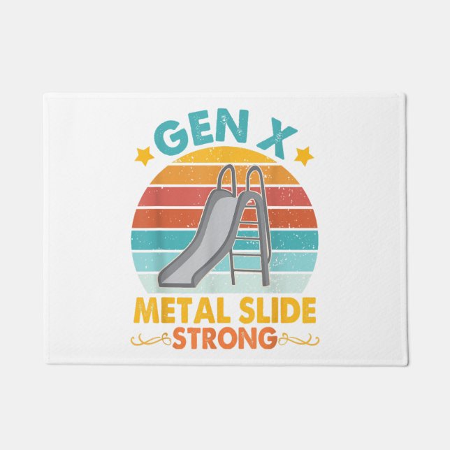 Funny Gen X Generation Sarcasm Gen X Metal Slide A Fußmatte (Vorderseite)