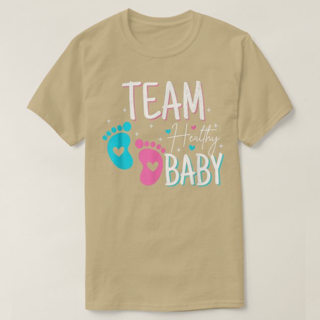 Funny Gender Enthüllung über das Party eines gesun T-Shirt (Design vorne)