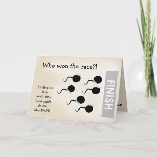 Funny Gender Reveal Announcement Card (Junge) Ankündigung