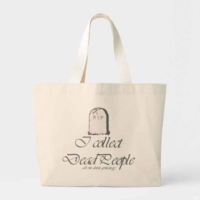 Funny Genealogie sammelt Tote Jumbo Stoffbeutel (Vorne)
