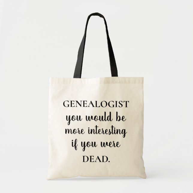 Funny Genealogist Tragetasche (Vorne)