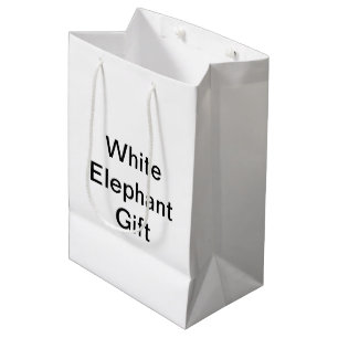 Funny Generic White Elephant Gift Mittlere Geschenktüte