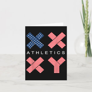 Funny Genetic American Flag Xx Xy Athletics Karte