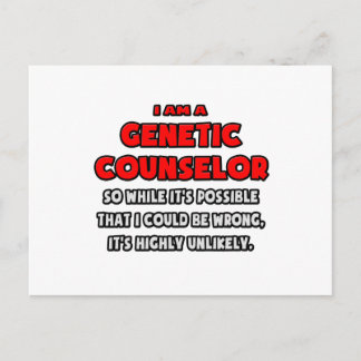 Funny Genetic Counselor. Highly Unlikely Postkarte