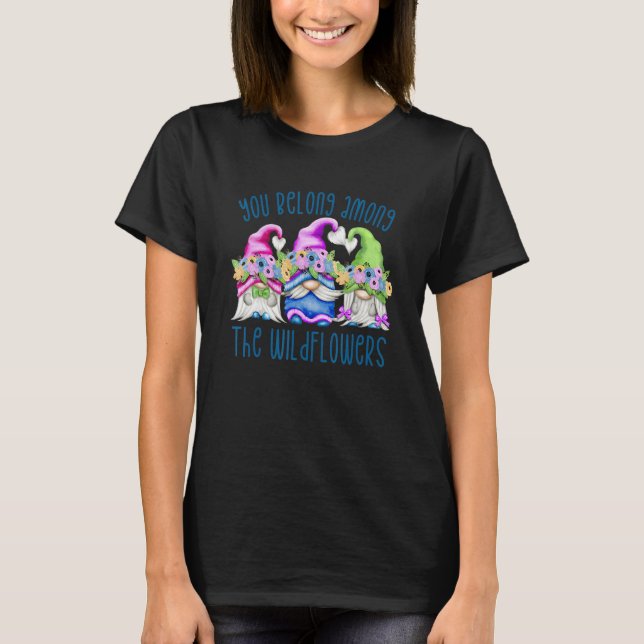 Funny Genome Wildblumen für Frauen und Mama Niedli T-Shirt (Vorderseite)
