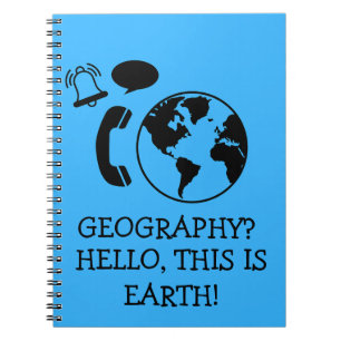 Funny Geography Notebook Notizblock