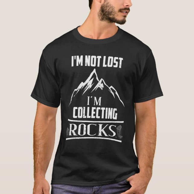Funny Geologist Rocks sammeln Rockhound Retro V T-Shirt (Vorderseite)