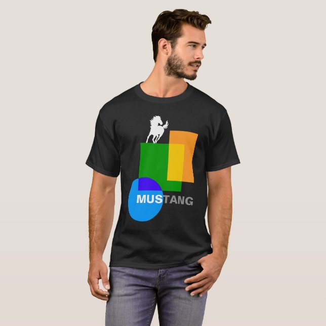 Funny Geometry Plus Pferdekomposition T-Shirt (Vorne ganz)
