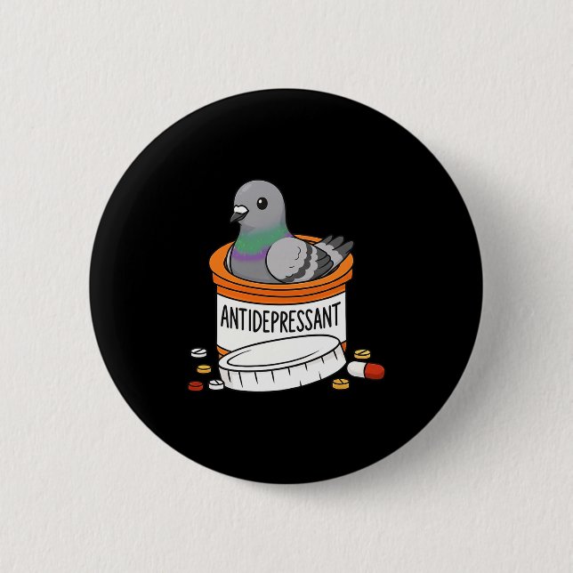 Funny Geon Anti Depressant Zoo Boys Girls Premium  Button (Vorderseite)