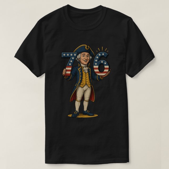 Funny George Washington 76 Meme Shirt (Design vorne)