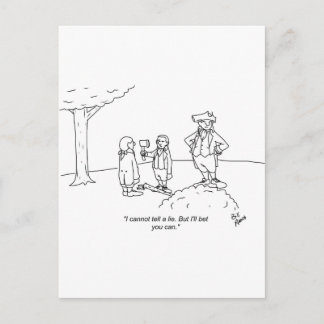 Funny George Washington Cherry Tree Geschenk! Postkarte