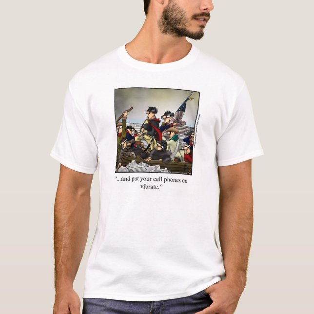 Funny "George Washington Crossing The Delaware" T-Shirt (Vorderseite)