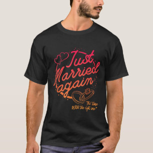 Funny gerade verheiratet wieder Bridge Groom Paar T-Shirt