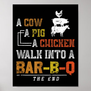 Funny geräuchert Schweinefleisch Grillgeschenk Sch Poster