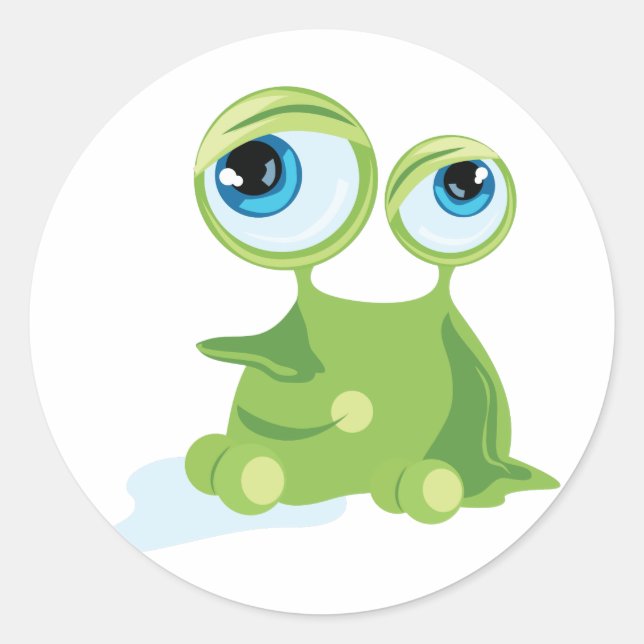 Funny Germ Runder Aufkleber (Vorderseite)