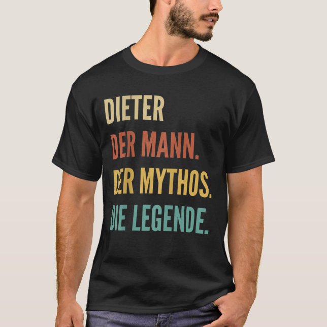 Funny German First Name Design - Dieter T-Shirt (Vorderseite)
