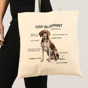 Funny German Kurzhaarige Pointer Blueprint Tragetasche