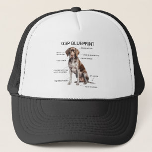 Funny German Kurzhaarige Pointer Blueprint Truckerkappe