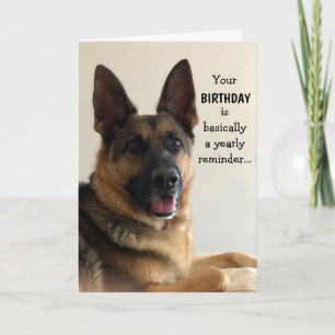 Funny German Shepherd Birthday Card Karte
