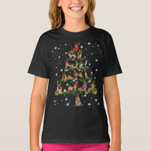 Funny German Shepherd Christmas Tree Decor Ornamen T-Shirt
