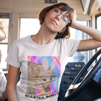 Funny German Shepherd Dog & Bunny Ears Frauen T-Shirt