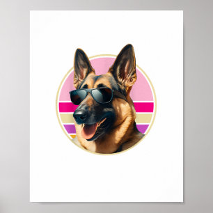 Funny German Shepherd Dog Design Art Kostüm Outfi Poster