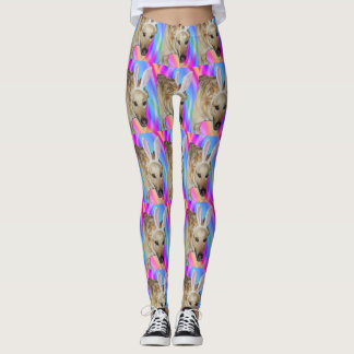 Funny German Shepherd Dog & Ostersonnige Ohren Leggings