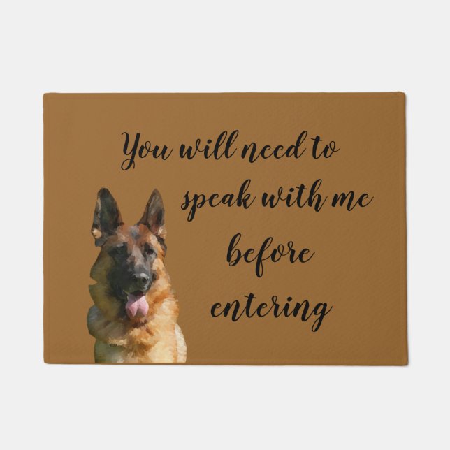 Funny German Shepherd Doormat Fußmatte (Vorderseite)