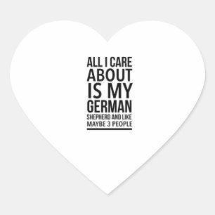 Funny German shepherd Herz-Aufkleber