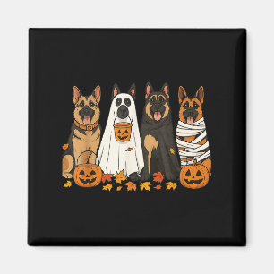 Funny German Shepherd Hunde Dressed as Ghost Soky Magnet
