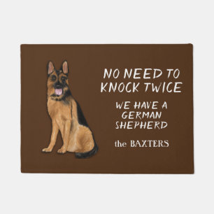 Funny German Shepherd Keine Notwendigkeit zweimal  Fußmatte